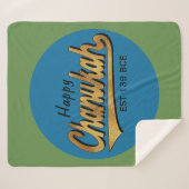 Chanukah Retro Sherpa Hanukkah Blanket/Mittel Sherpadecke (Vorderseite (Horizontal))