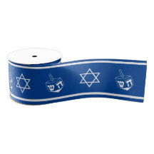 Chanukah Ribbon Blue & White Dreidel Star von Davi
