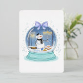 Chanukah Snow Globe Folieneinladung (Stehend vorne)