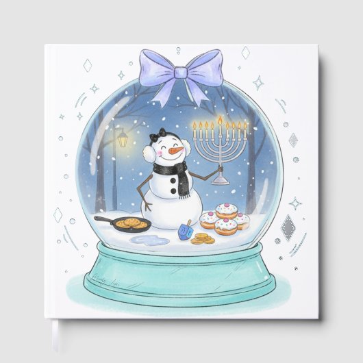 Chanukah Snow Globe Gästebuch (Vorderseite)