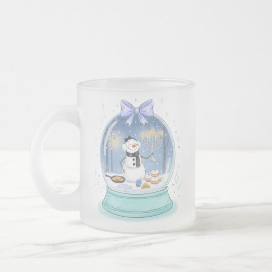 Chanukah Snow Globe Mattglastasse (Links)