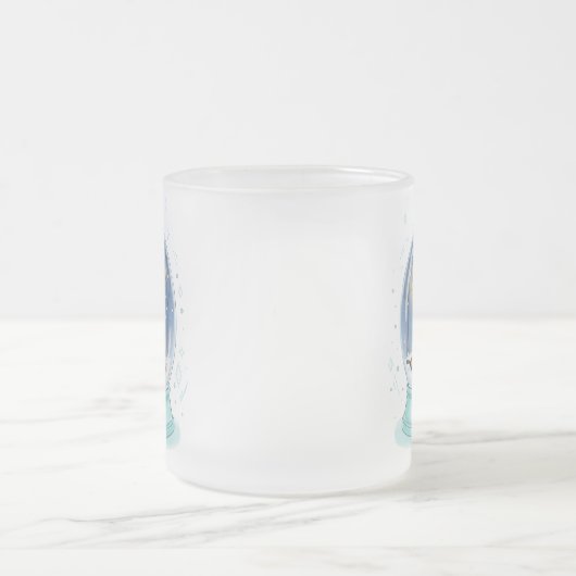 Chanukah Snow Globe Mattglastasse (Mittel)