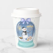 Chanukah Snow Globe Pappbecher (Vorderseite)