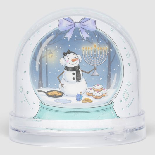 Chanukah Snow Globe Schneekugeln (Rückseite)