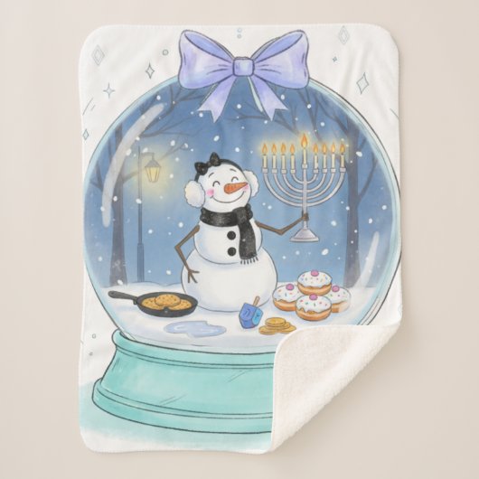 Chanukah Snow Globe Sherpadecke (Vorderseite)