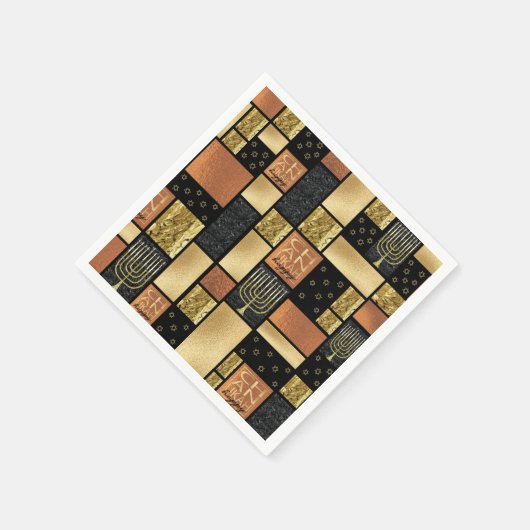 Chanukah Sparkley Tiles Serviette (Ecke)