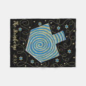 Chanukah Spin Fleece Blanket/Klein (Vorderseite (Horizontal))