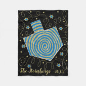 Chanukah Spin Fleece Blanket/Klein (Vorderseite)