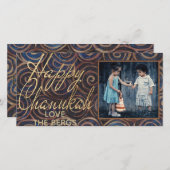 Chanukah Spinning Dreidels Feiertagskarte (Vorne/Hinten)