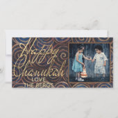 Chanukah Spinning Dreidels Feiertagskarte (Vorderseite)