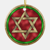Chanukah Star von David Keramik Ornament (Vorne)