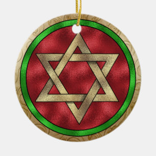 Chanukah Star von David Keramik Ornament