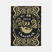 Chanukah Stencil Fleece Blanket (Vorderseite)