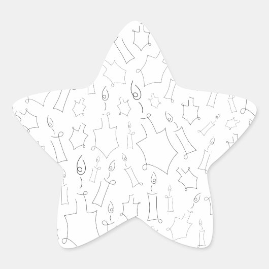 Chanukah Stern-Aufkleber (Vorderseite)