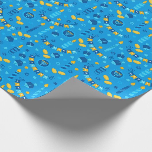 Chanukah Streamers Hanukkah Dreidels Banners Geschenkpapier (Ecke)