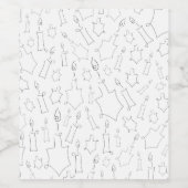 Chanukah Weinetikett (Einzelnes Label)