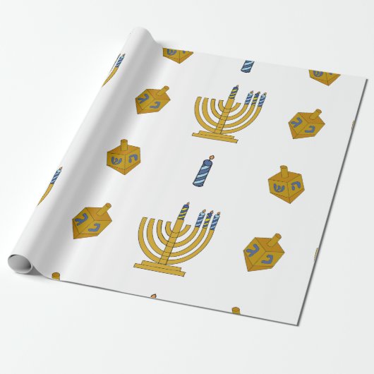Chanukah Wrapping Paper Geschenkpapier (Ungerollt)