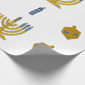 Chanukah Wrapping Paper Geschenkpapier (Ecke)