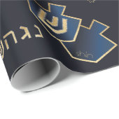Chanukah Wrapping Paper Miracle passiert dort Geschenkpapier (Rolleneckpunkt)