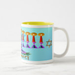Chanukah Zweifarbige Tasse<br><div class="desc">Freudiges Chanukah</div>