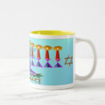 Chanukah Zweifarbige Tasse<br><div class="desc">Freudiges Chanukah</div>