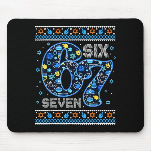 Chanukka 67 Festiver Dreidel-Hässlicher Pullover f Mousepad (Vorne)