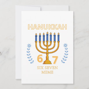 Chanukka 67 Six Seven Meme Einladung