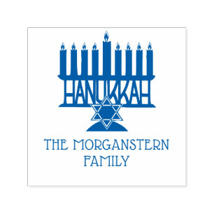 Chanukka Chanukah angezündete Menora #2 Familienna Permastempel