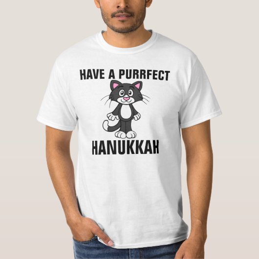 Chanukka Chanukah lustige CAT-T - Shirts, Katzen T-Shirt (Vorderseite)