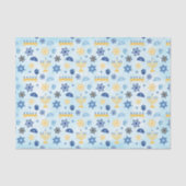 Chanukka Chanukah Menorah beleuchtet Sterne Seidenpapier (Vorderseite)