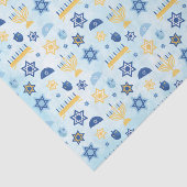 Chanukka Chanukah Menorah beleuchtet Sterne Seidenpapier (Ausschnitt)