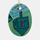 Chanukka-Collage Keramik Ornament (Hinten)