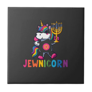 Chanukka Dabbing Einhorn Jewnicorn Chanukah jüdisc Fliese