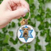 Chanukka-Davidsstern - Airedale Terrier Schlüsselanhänger (Hand)