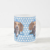 Chanukka-Davidsstern - Beagle Mattglastasse (VorderseiteRechts)