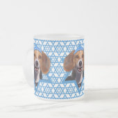 Chanukka-Davidsstern - Beagle Mattglastasse (Vorderseite Links)