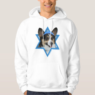 Chanukka-Davidsstern - Corgi Hoodie