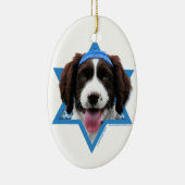 Chanukka-Davidsstern - Englischer SpringerSpaniel Keramikornament (Rechts)