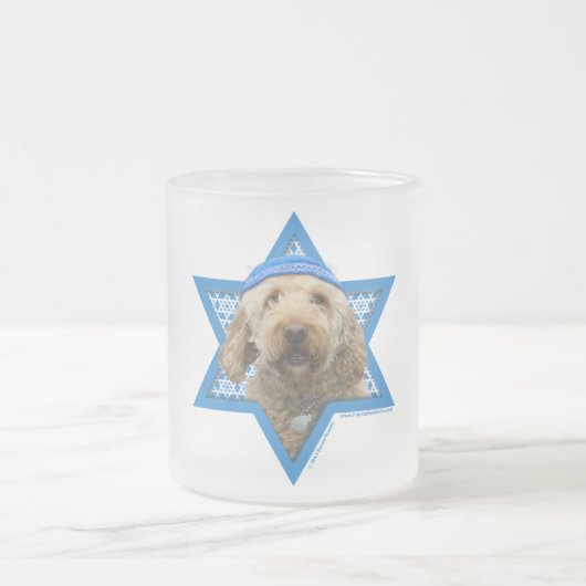 Chanukka-Davidsstern - GoldenDoodle Mattglastasse (Mittel)