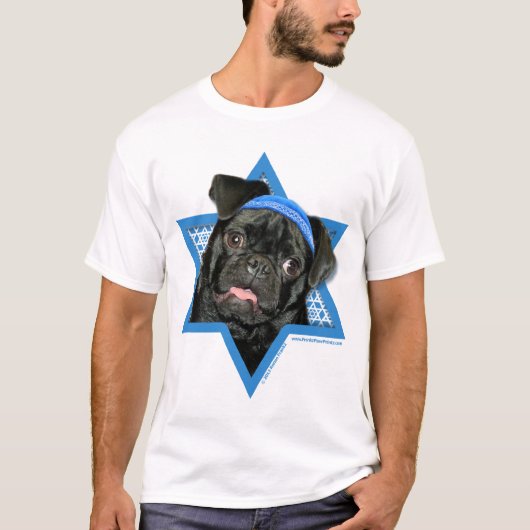 Chanukka-Davidsstern - Mops - Ruffy T-Shirt (Vorderseite)