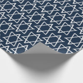 Chanukka-Davidsstern Packpapier - Marine (Ecke)
