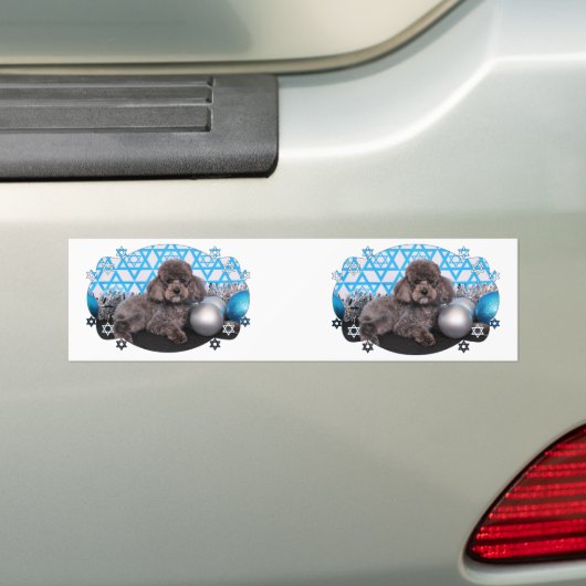 Chanukka-Davidsstern - Pudel - Murphy Autoaufkleber (Auf Auto)