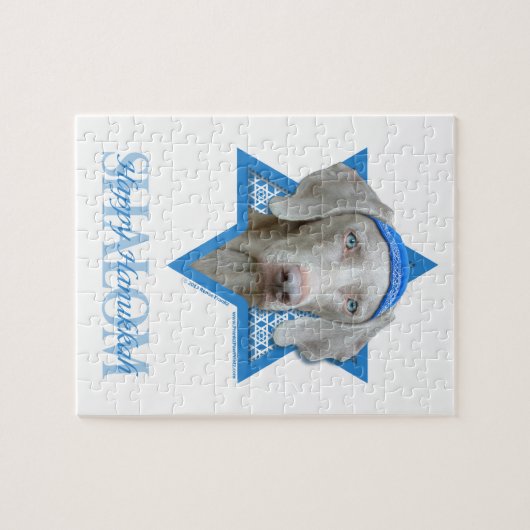 Chanukka-Davidsstern - Weimaraner Puzzle (Horizontal)