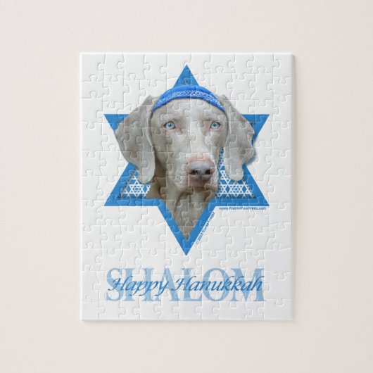 Chanukka-Davidsstern - Weimaraner Puzzle (Vertikal)