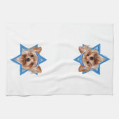 Chanukka-Davidsstern - Yorkshire Terrier Geschirrtuch (Horizontal)
