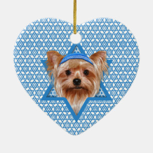 Chanukka-Davidsstern - Yorkshire Terrier Keramik Ornament