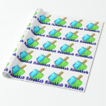 Chanukka Dreidels Geschenkpapier<br><div class="desc">Dieses ist ein großes Packpapier für Chanukka!</div>