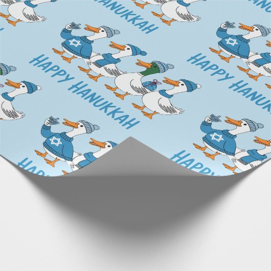 Chanukka-Enten Geschenkpapier (Ecke)