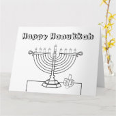 Chanukka färben mich Karte (Gelbe Blume)