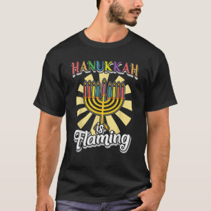 Chanukka-Feiertag Gay Pride LGBTQ-Flagge Dreidel M T-Shirt